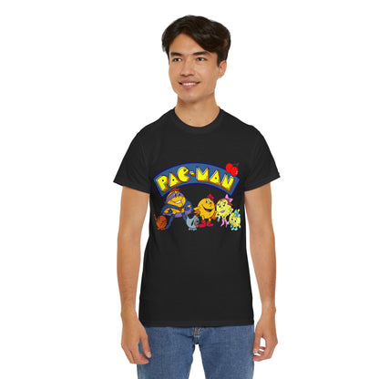Pac-Man T-Shirt - Ms Pac-Man, Baby Pac - Hanna-Barbera Saturday Morning Cartoon - Popular 1980s TV Animation