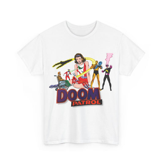 Doom Patrol T-Shirt - John Byrne Art - DC Comics Who's Who Art - Beast Boy, Robotman, Mento, Elasti-Girl, Negative Man, The Chief