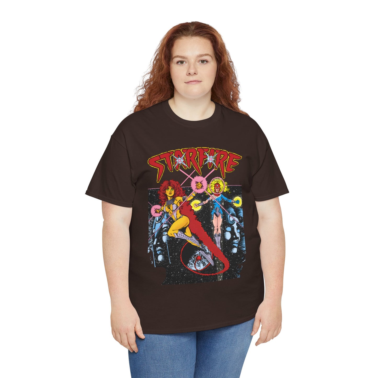 Starfire & Harbinger T-Shirt - George Perez Art - Teen Titans Spotlight #19 Cover - DC Comics