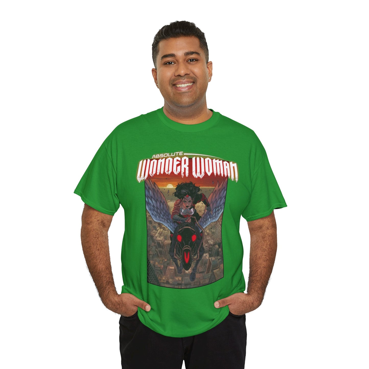 Absolute Wonder Woman T-Shirt - Hayden Sherman Art - DC Comics All-In - Raised in Hell by Circe - Riding Pegasus