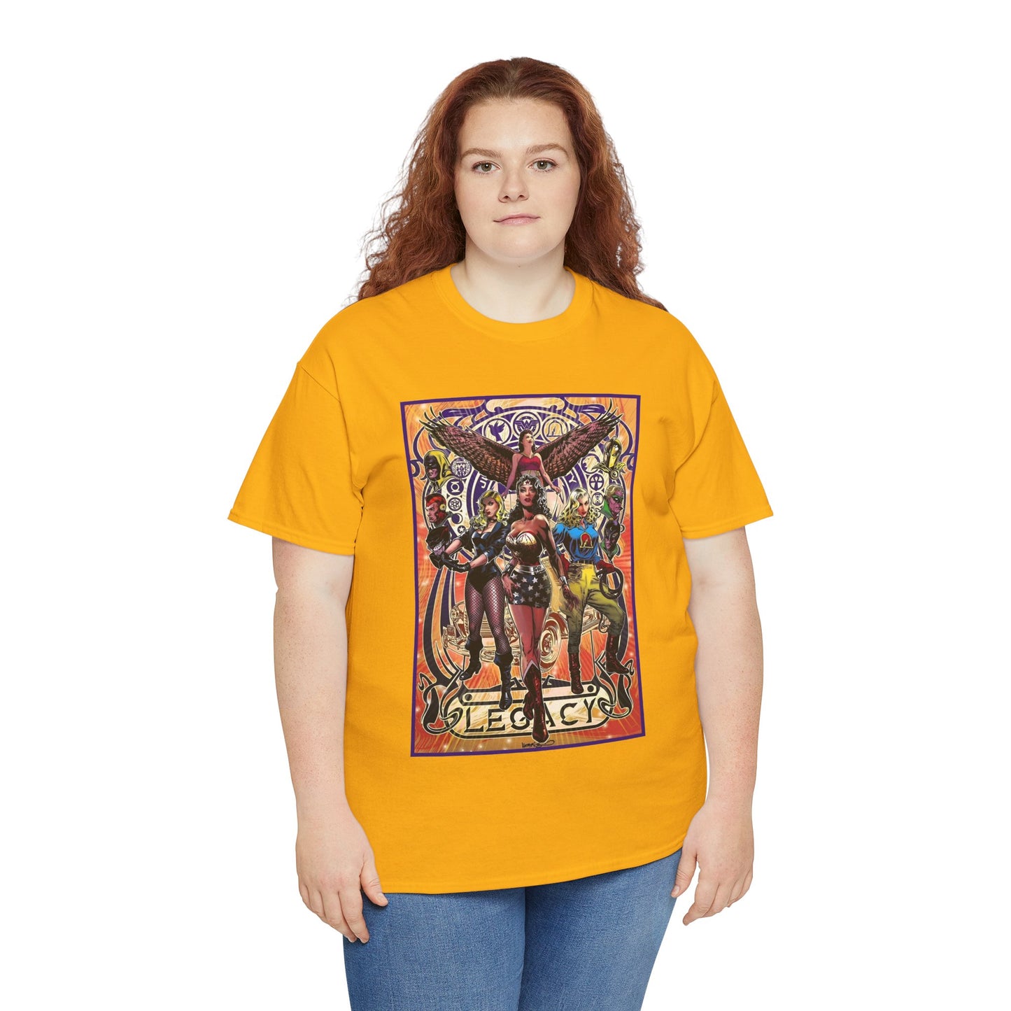 Justice Society T-Shirt - Tony Harris Art - Wonder Woman, Liberty Belle, Black Canary, Hawkgirl - JSA - DC Comics