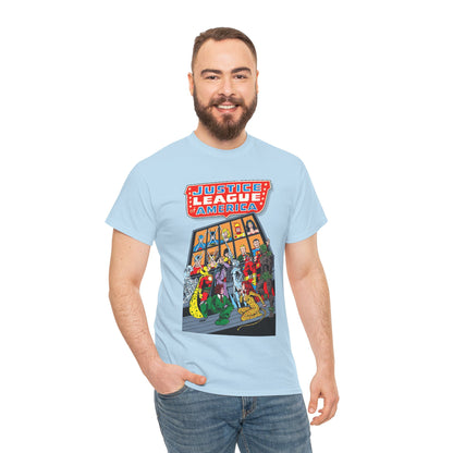 Justice League of America T-Shirt - George Perez Art - Wonder Woman, Hourman, Batman, Firestorm - SSOSV - DC Comics