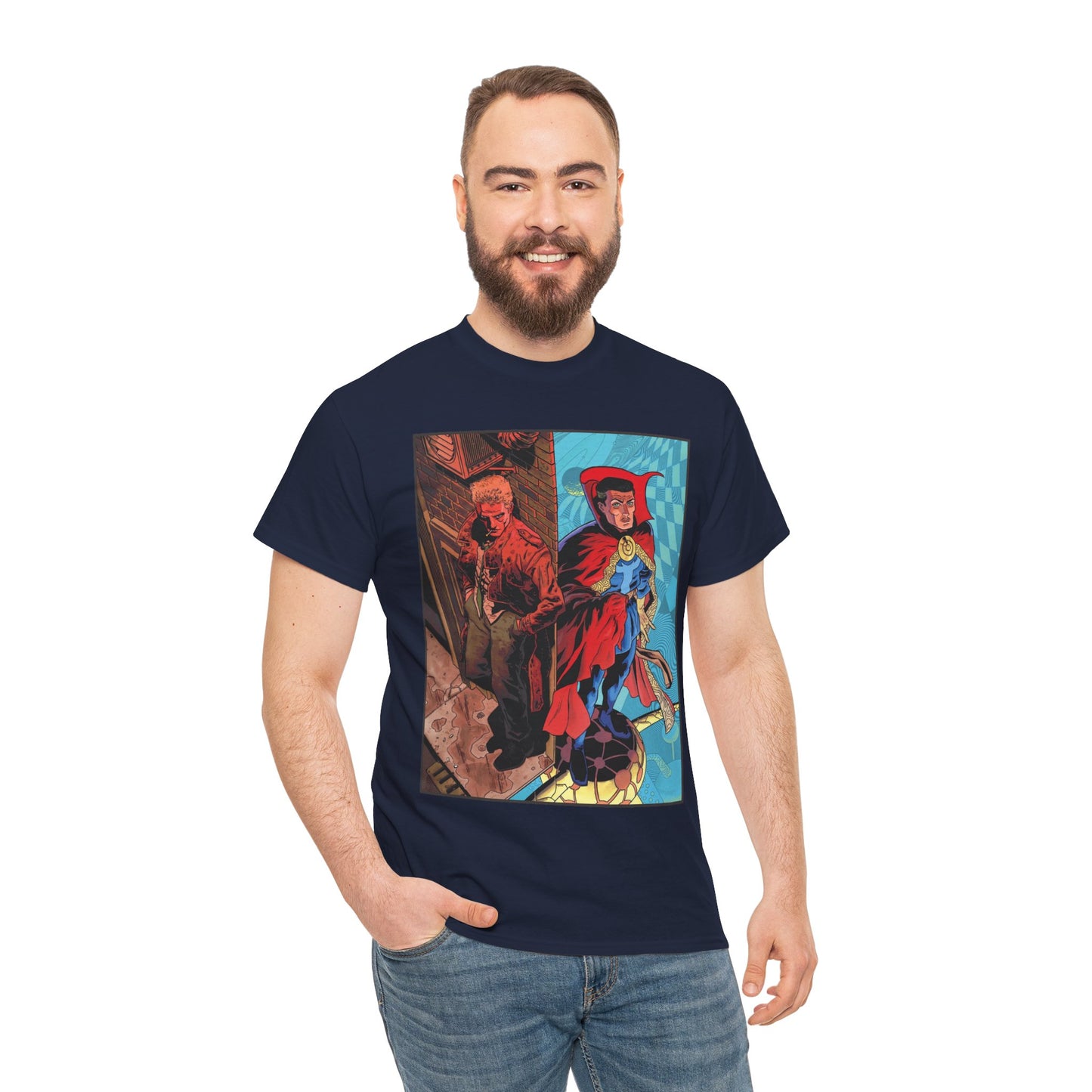 John Constantine & Dr. Strange T-Shirt - DC & Marvel Comics
