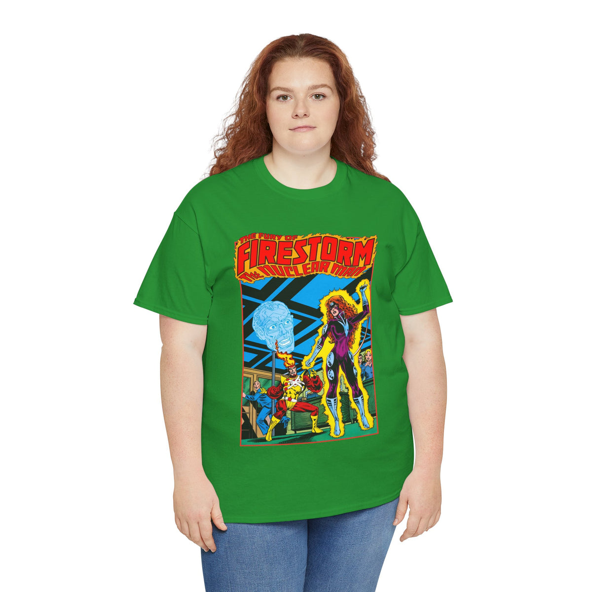 Fury of Firestorm T-Shirt - Pat Broderick Art - Vs Plastique - #7 Cover Art - DC Comics