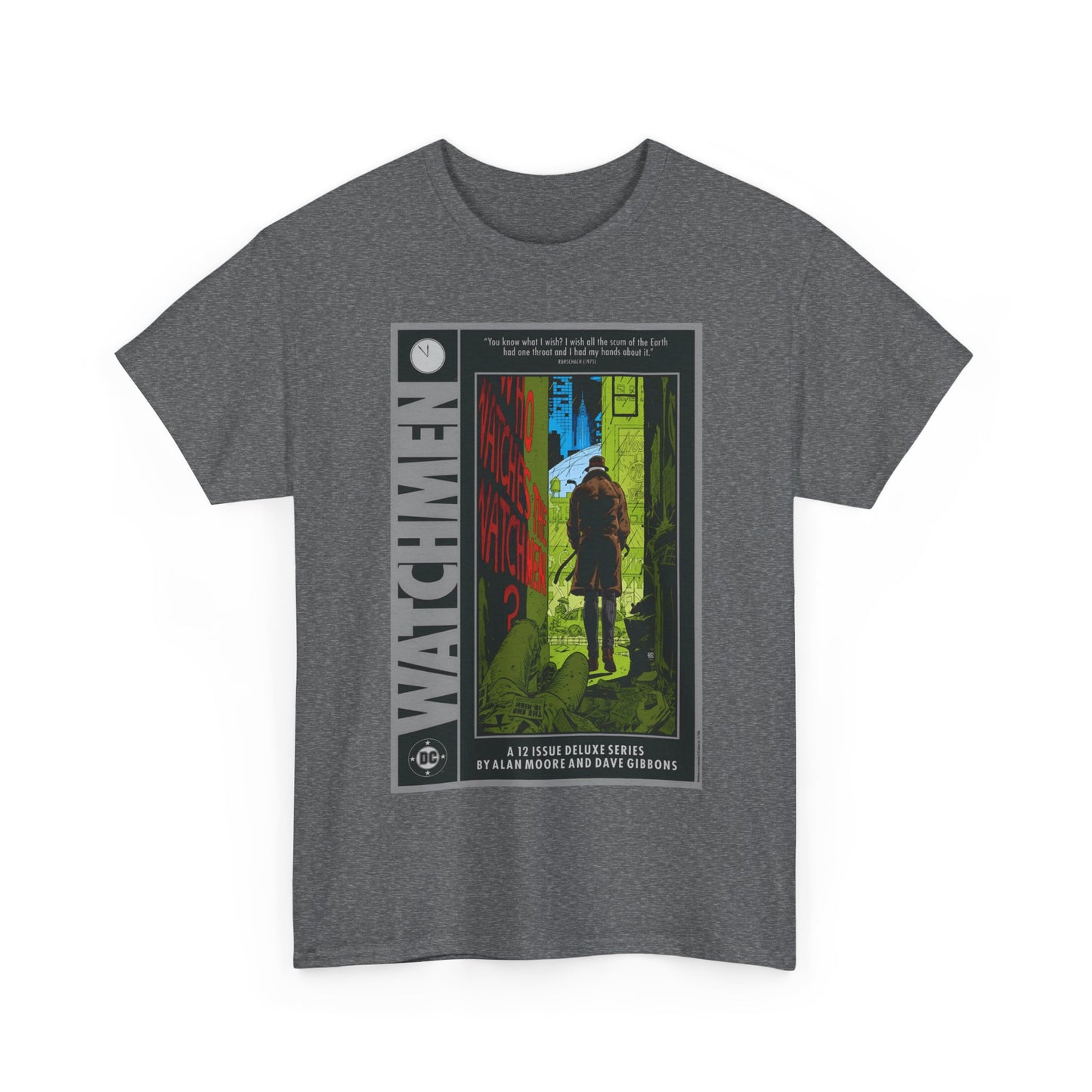Watchmen Ad T-Shirt - Dave Gibbons Art - Rorschach - DC Comics