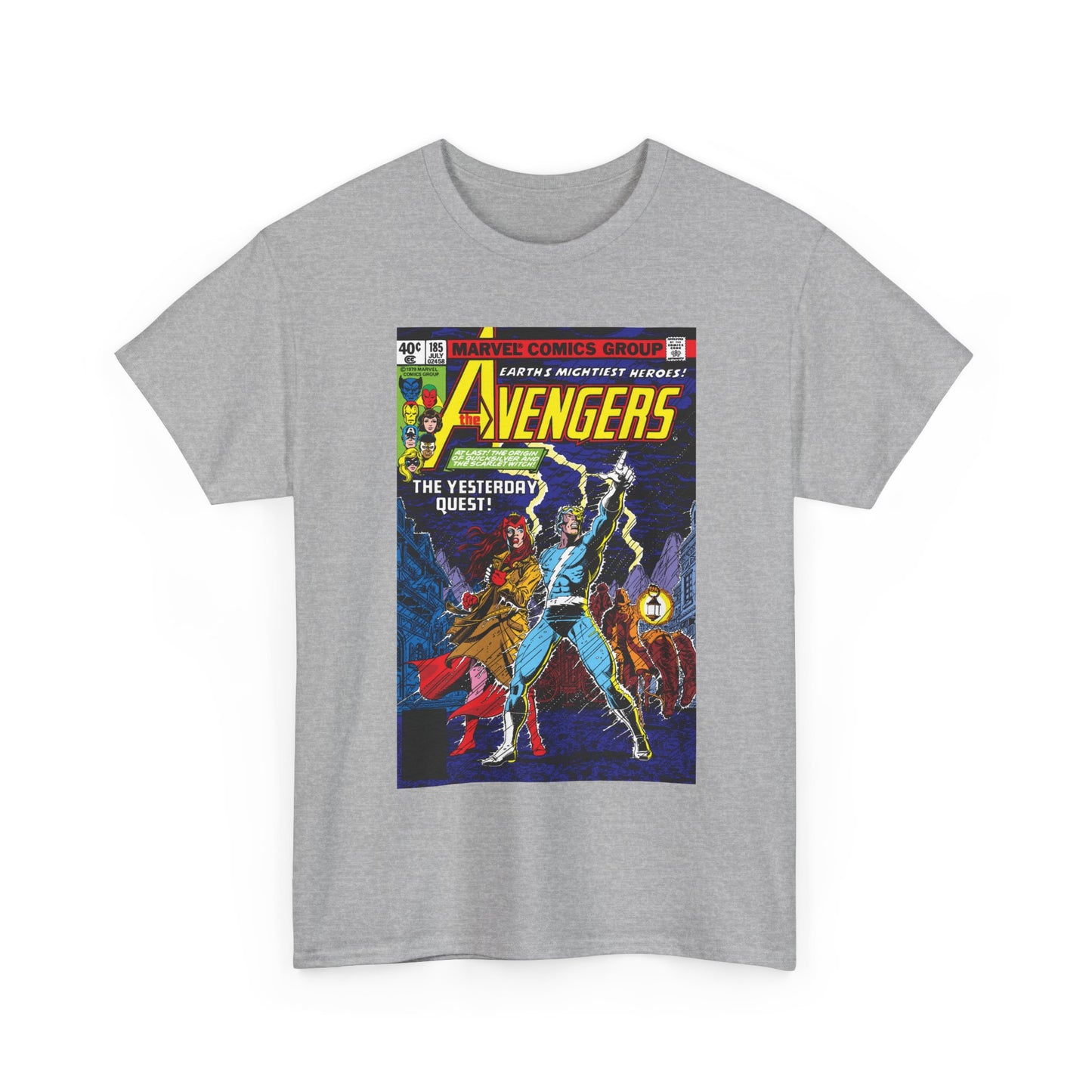 Avengers #185 T-Shirt - George Perez Art - Quicksilver, Scarlet Witch - Marvel Comics