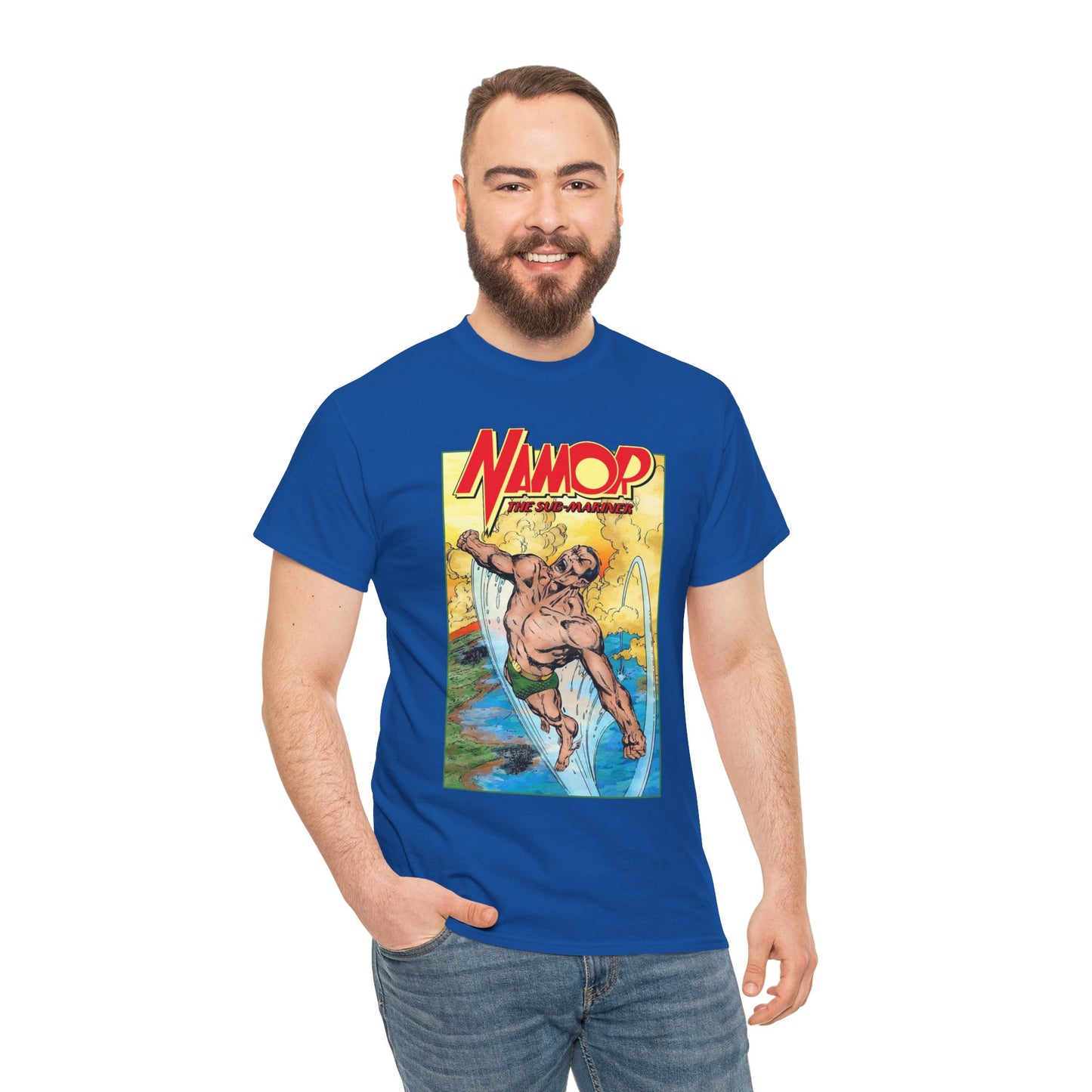 Namor T-Shirt - John Byrne Art - The Sub-Mariner - Marvel Comics 1980s Series - King of Atlantis