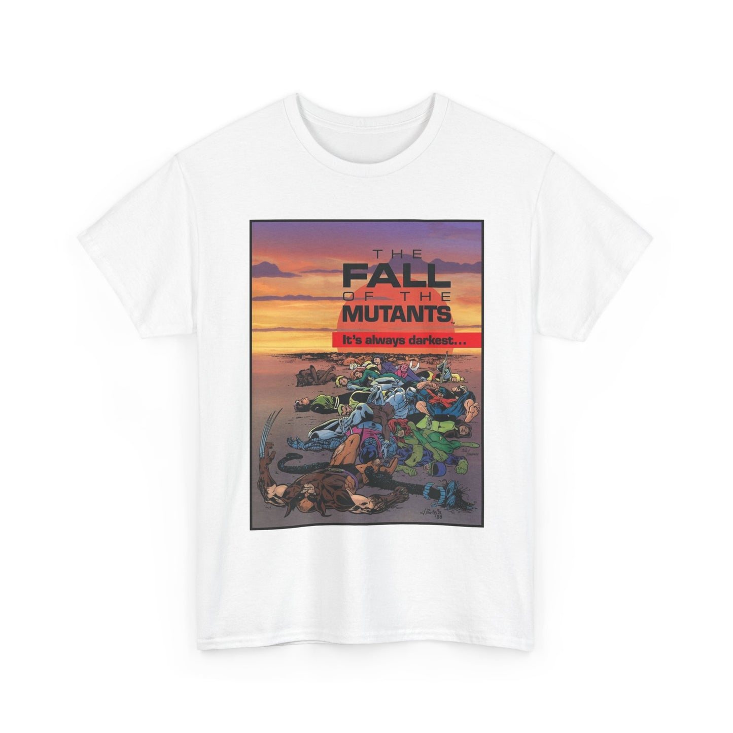 X-Men T-Shirt - Alan Davis Art - Fall of the Mutants Ad - Marvel Comics