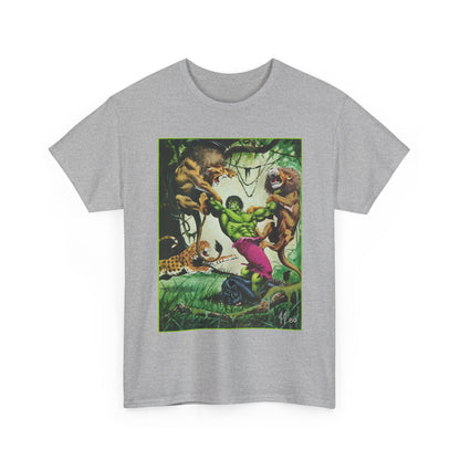 Incredible Hulk T-Shirt - Joe Jusko Art - Hulk Fighting Lions and Tigers (But No Bears, Oh My!) - Marvel Comics