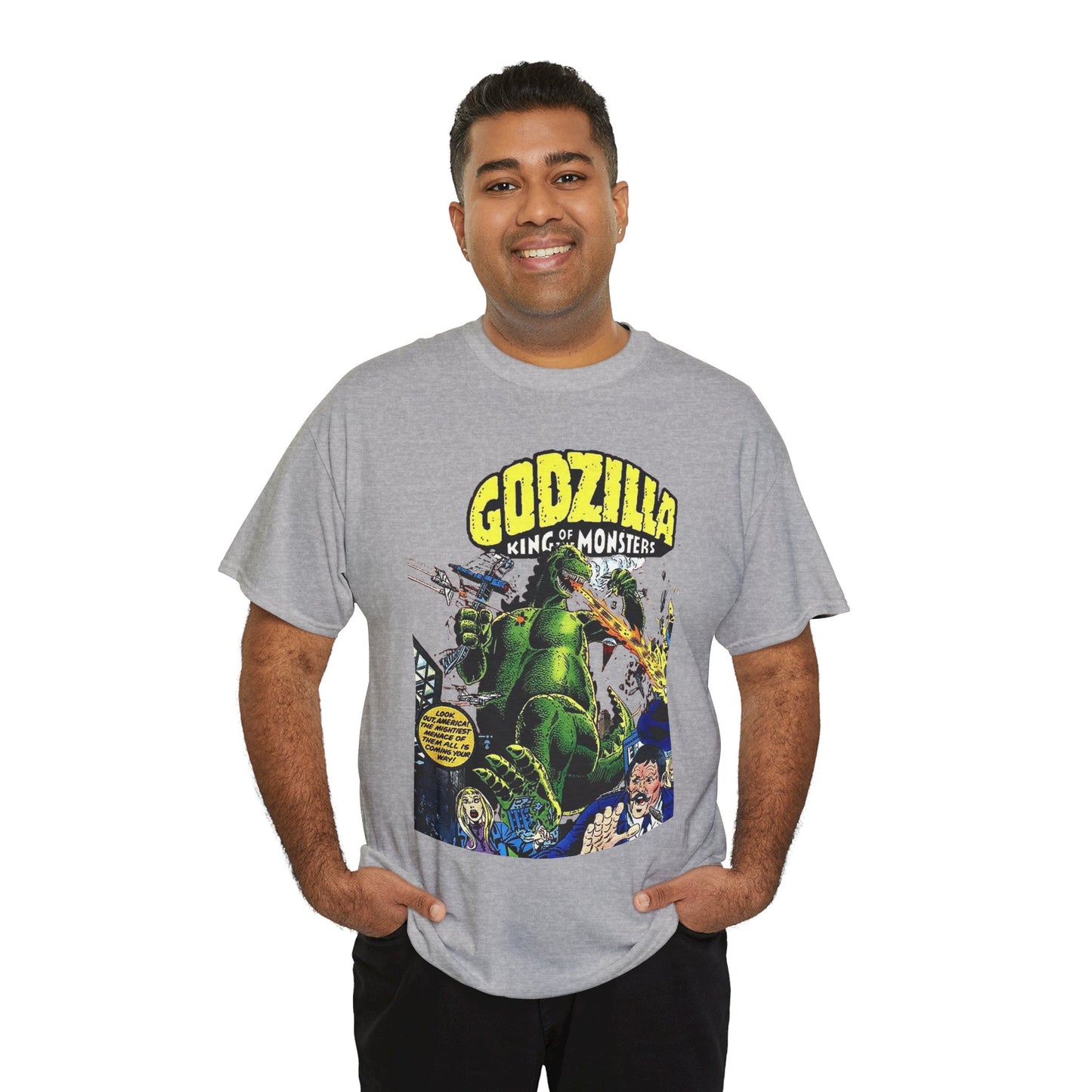 Godzilla T-Shirt - King of the Monsters - 1970s Comic Series - Marvel Comics - Bronze Age Monster Comic