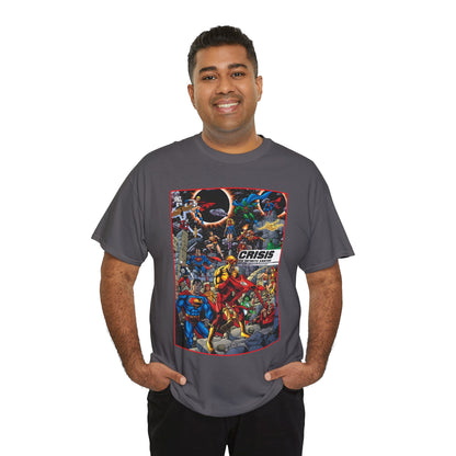 Crisis on Infinite Earths T-Shirt - George Perez Art - Absolute Edition Cover - Flash, Supergirl, Wonder Woman, Kid Flash, Psycho Pirate, Harbinger - DC Comics