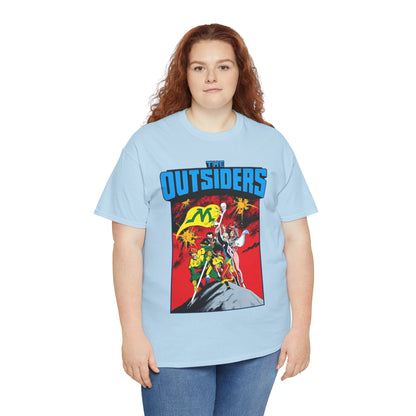 Outsiders T-Shirt - Alan Davis Art - Geo-Force, Halo, Black Lightning, Metamorpho, Katana - DC Comics