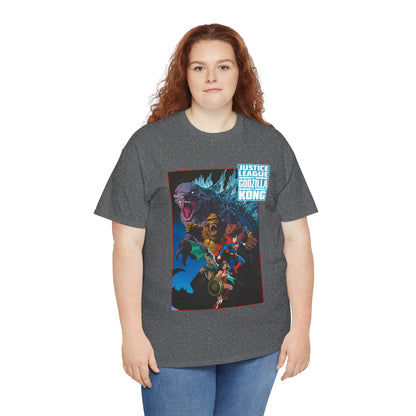 Justice League Vs Godzilla Vs Kong T-Shirt - Dan Mora Art - Wonder Woman, Superman, Batman - DC Comics