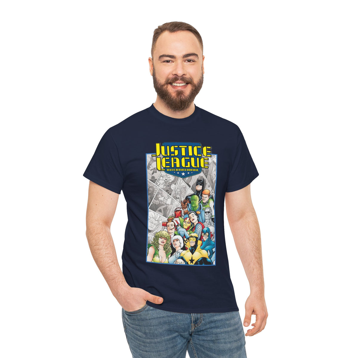 Justice League International T-Shirt - Kevin Maguire Art - DC Comics