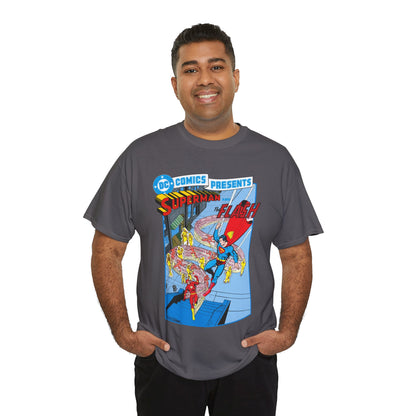 Superman & Flash T-Shirt - George Perez Art - DC Comics Presents #38 Cover Art - Bronze Age Classic