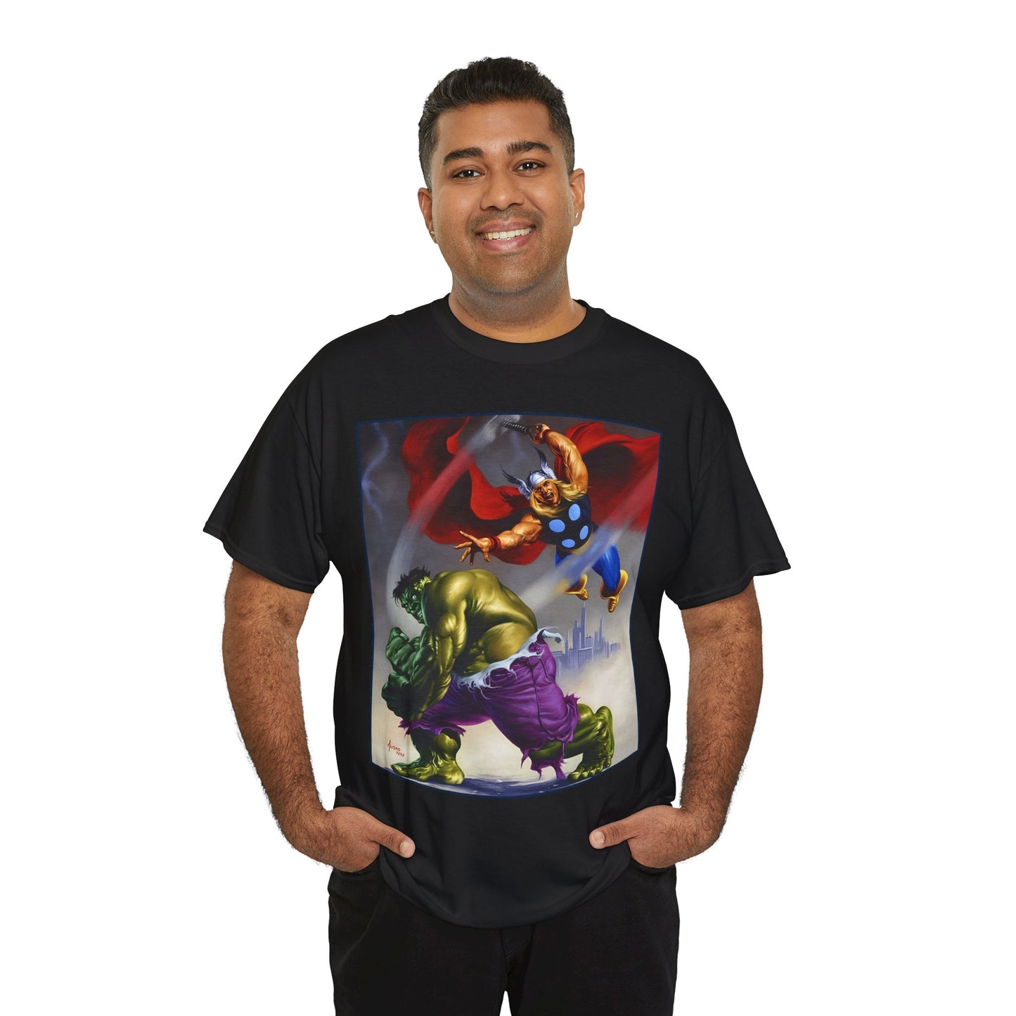 Incredible Hulk & Thor T-Shirt - Joe Jusko Art - Marvel Comics