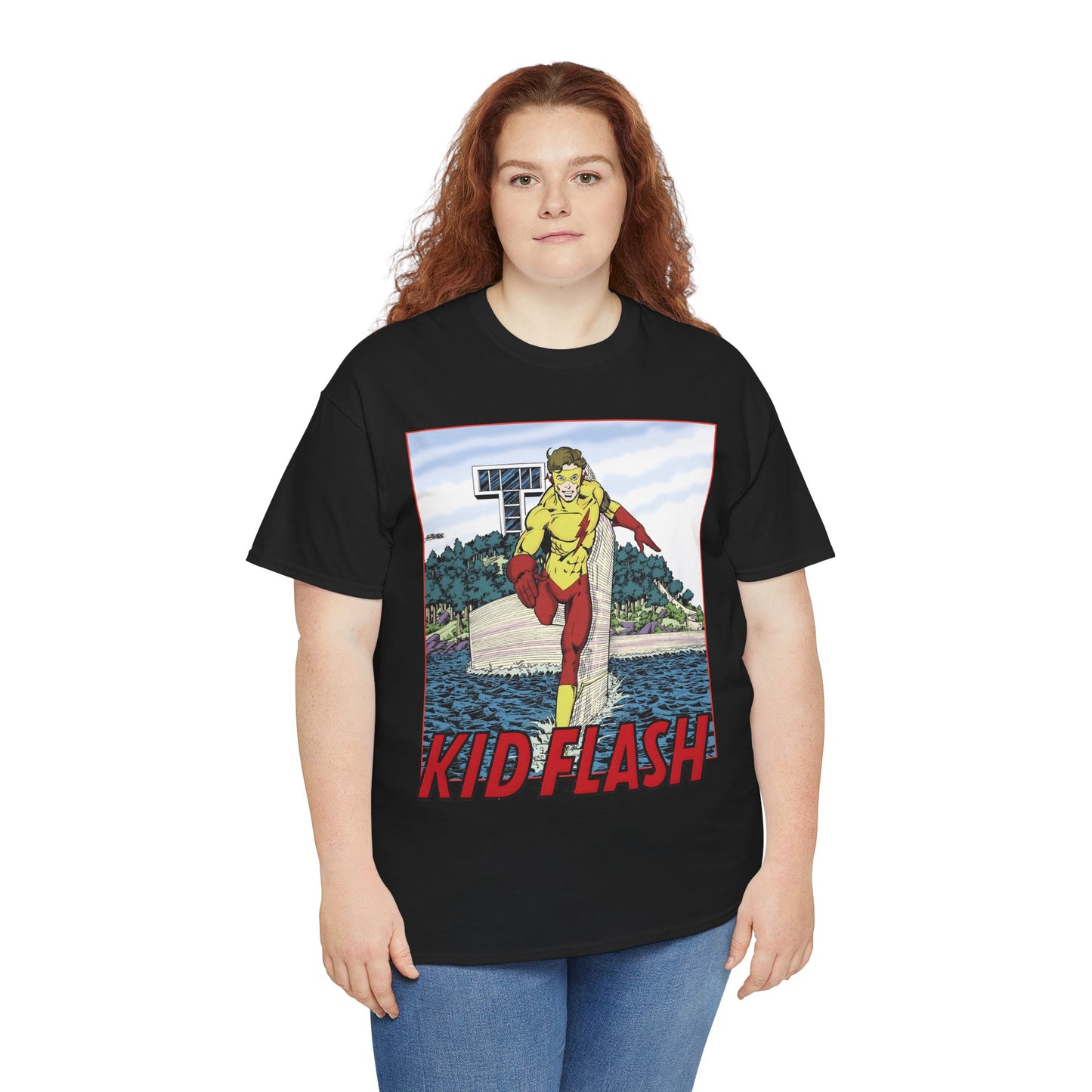 Kid Flash T-Shirt - George Perez Art - Wally West - New Teen Titans Member - Titans Tower - Future Flash - DC Comics