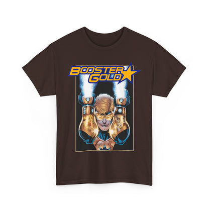 Booster Gold T-Shirt - Dan Jurgens Art - Batman & Robin in His Gauntlets - DC Comics