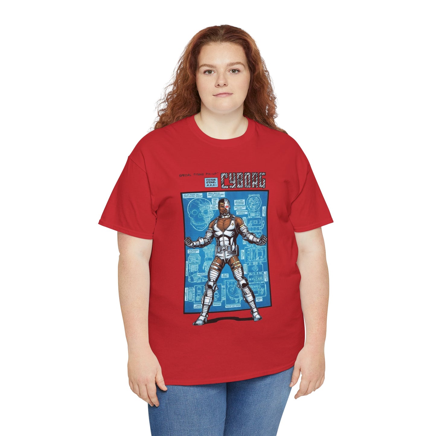 Cyborg T-Shirt - George Perez Art - New Teen Titans Pin-Up Poster - Victor Stone - DC Comics