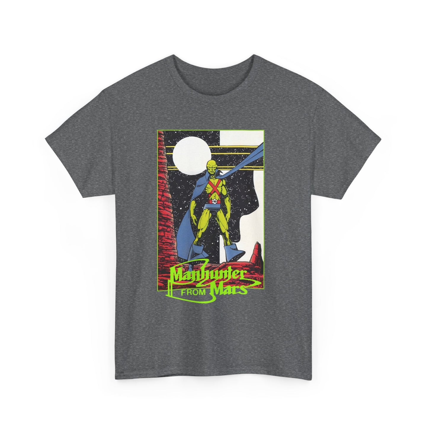 Martian Manhunter T-Shirt - George Perez Art - 1980s Justice League of America (JLA) Postcard Art - DC Comics