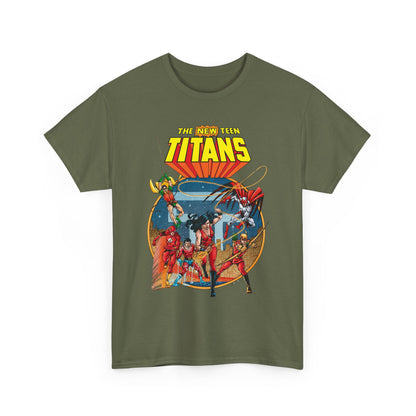 New Teen Titans T-Shirt - George Perez Art - Wonder Girl, Flash, Robin, Speedy, Aqualad, Hawk - DC Comics