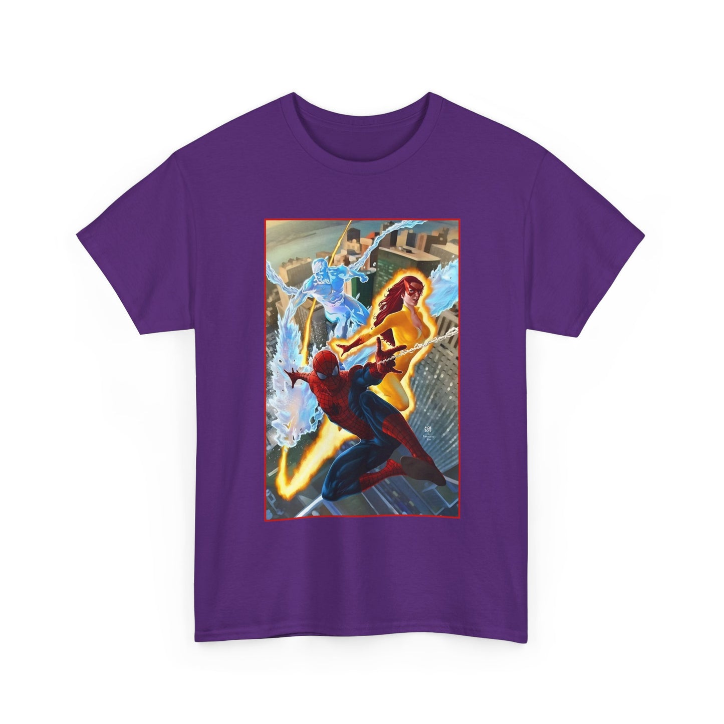Spider-Man & His Amazing Friends T-Shirt - Firestar, Iceman - Marvel Comics