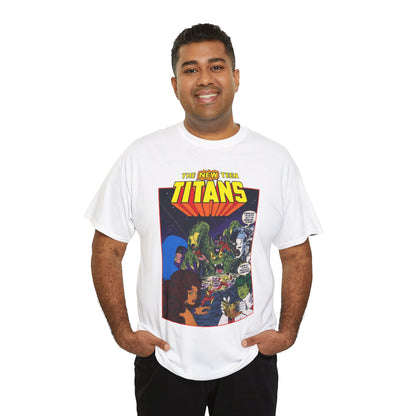 New Teen Titans T-Shirt - George Perez Art - 1980s DC Digest Artwork - Raven, Cyborg, Changeling, Starfire - DC Comics