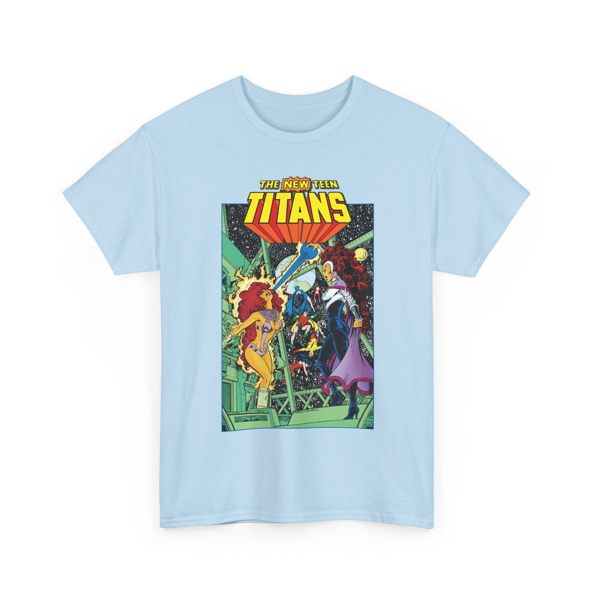 New Teen Titans T-Shirt - George Perez Art - Starfire Vs Blackfire - DC Comics