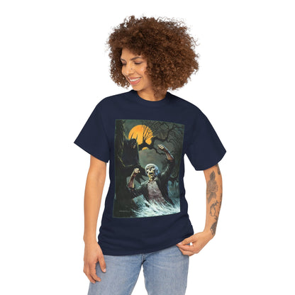 Solomon Grundy T-Shirt - Bernie Wrightson Art - Batman Watching From the Trees - DC Comics