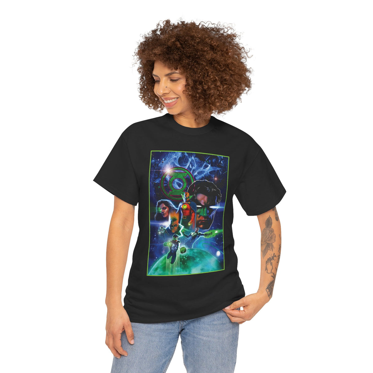 Green Lantern T-Shirt - Liam Sharp Art - Alan Scott, Hal Jordan, Kyle Rayner - DC Comics