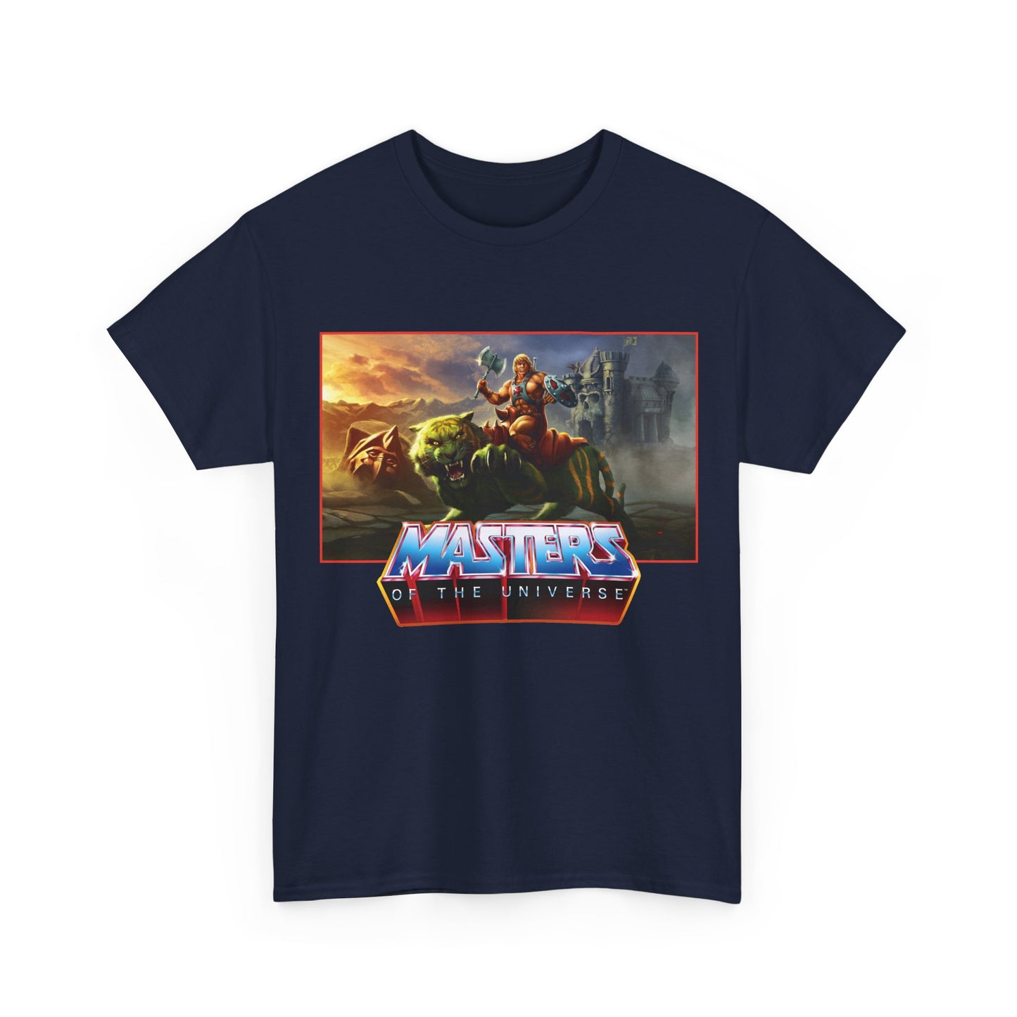 He-Man & Battle Cat T-Shirt- Masters of the Universe, MOTU - New 2026 Movie with Nicholas Galitzine
