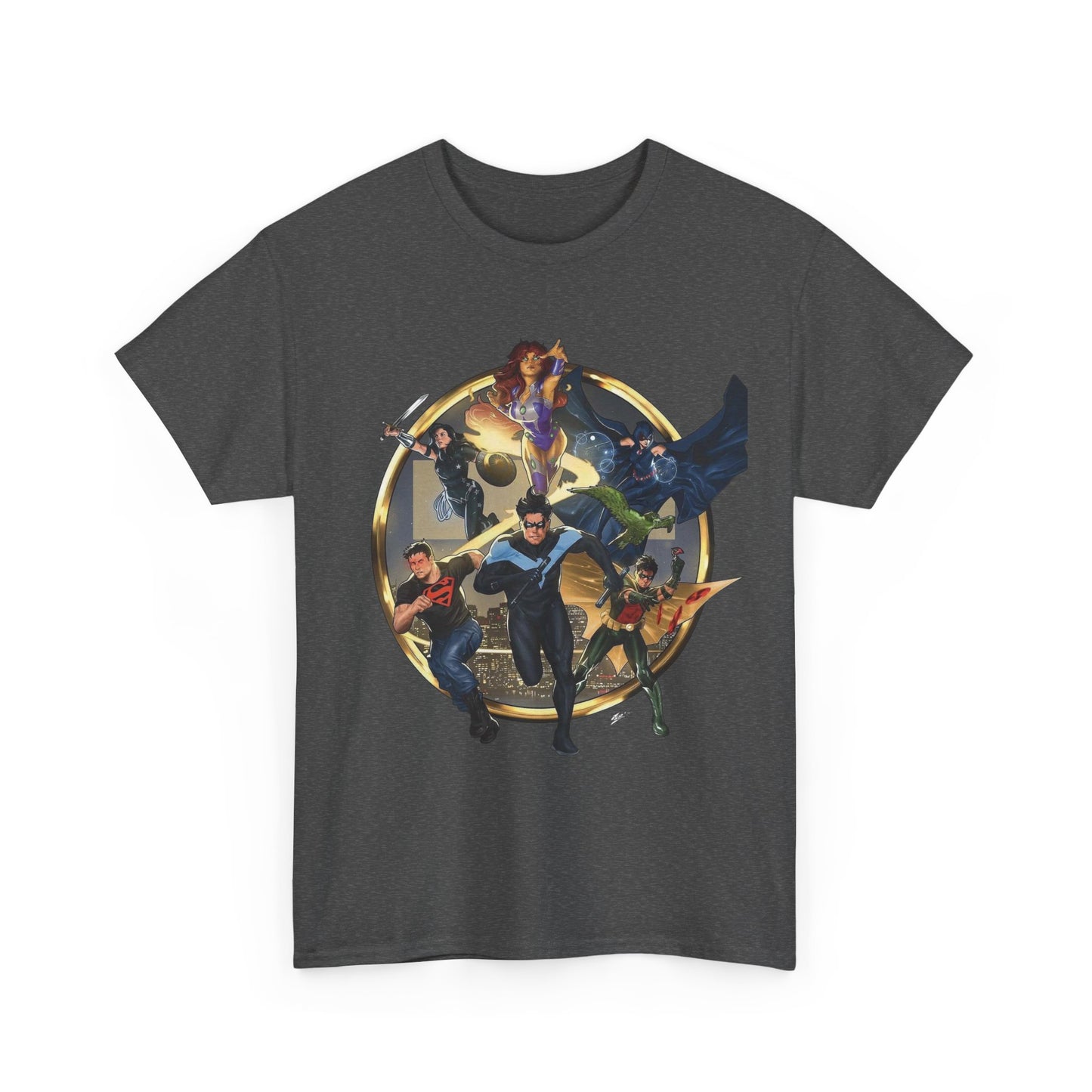 Titans T-Shirt - Taurin Clarke Art - Nightwing, Raven, Starfire, Wonder Girl, Superboy, Robin - DC Comics