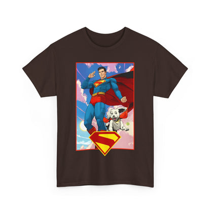Superman & Krypto T-Shirt - DC Comics - New James Gunn Movie 2025 - Dan Mora Art - Man of Steel