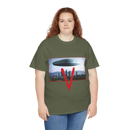 V T-Shirt - The Visitors Mothership - Popular NBC Sci-Fi TV Series from the 1980s
