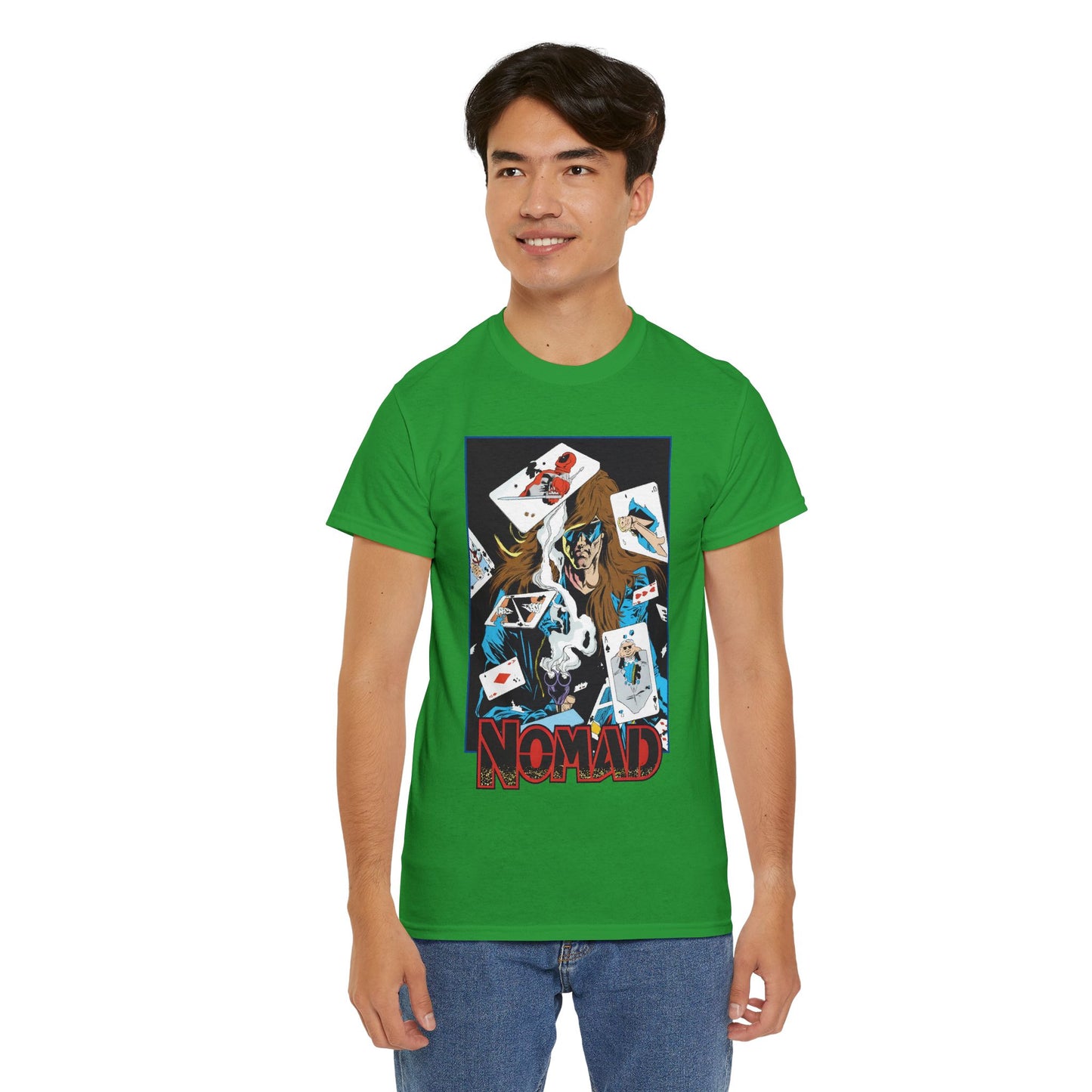 Nomad T-Shirt - S. Clarke Hawbaker, Mark McKenna Art - Jack Monroe - Playing Cards with Deadpool & Bushwacker - Marvel Comics
