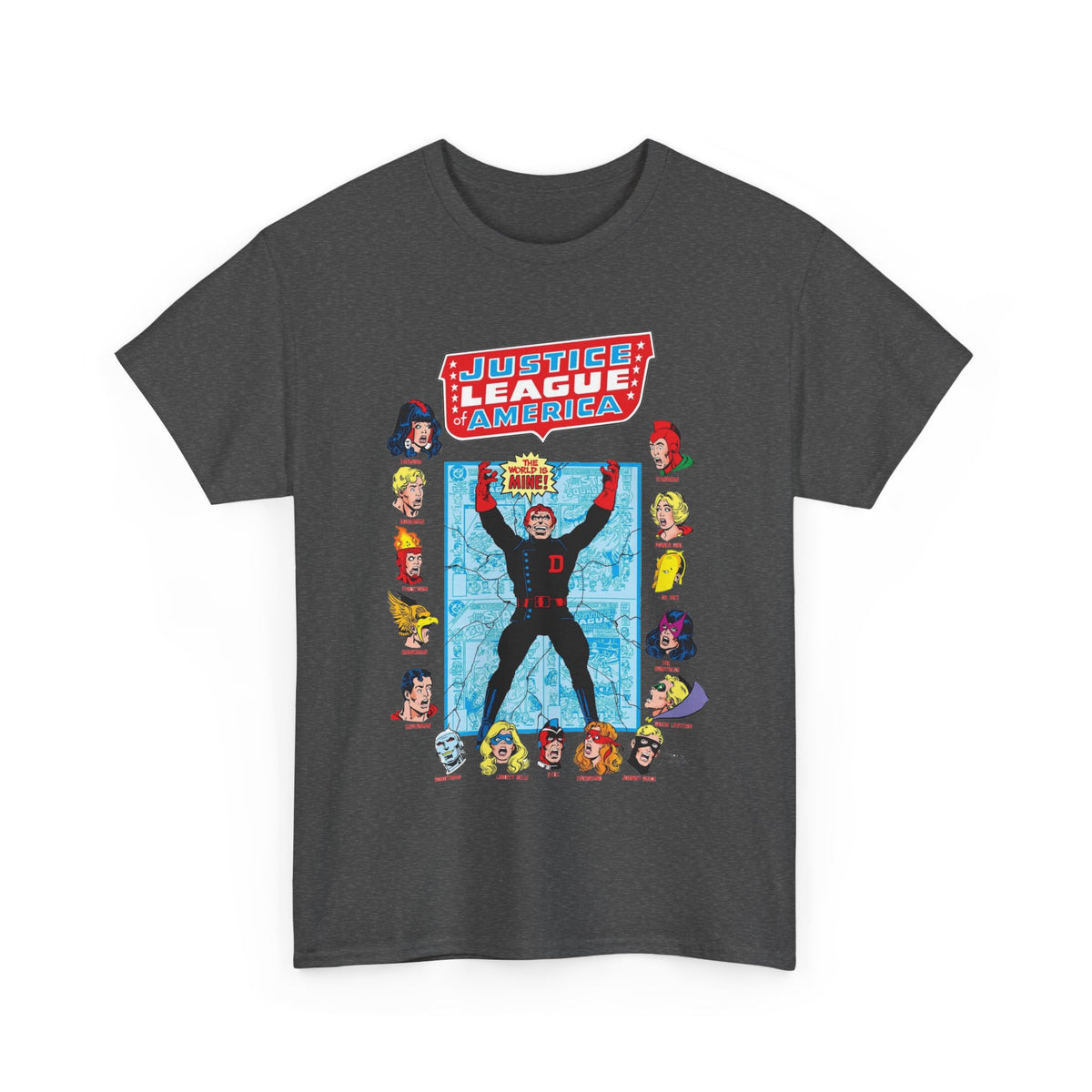 Justice League of America T-Shirt - George Perez Art - Justice Society, All-Star Squadron Team-Up DC Comics