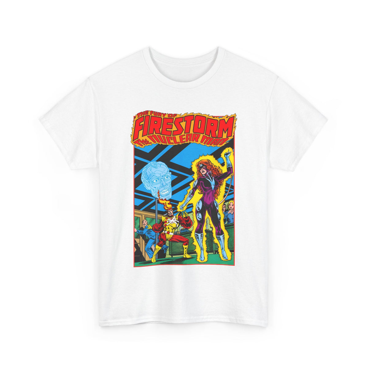 Fury of Firestorm T-Shirt - Pat Broderick Art - Vs Plastique - #7 Cover Art - DC Comics