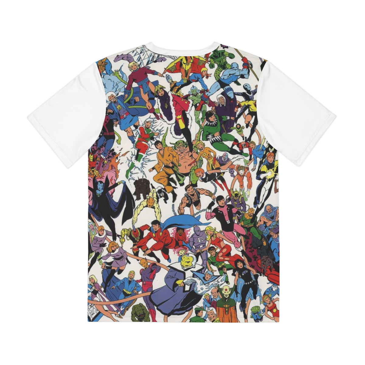 Legion of Super-Heroes All-Over Print Tee (Polyester) - Keith Giffen Poster Art - DC Comics (IMPROVED PLACEMENT AND PRINTING TECHNIQUES)