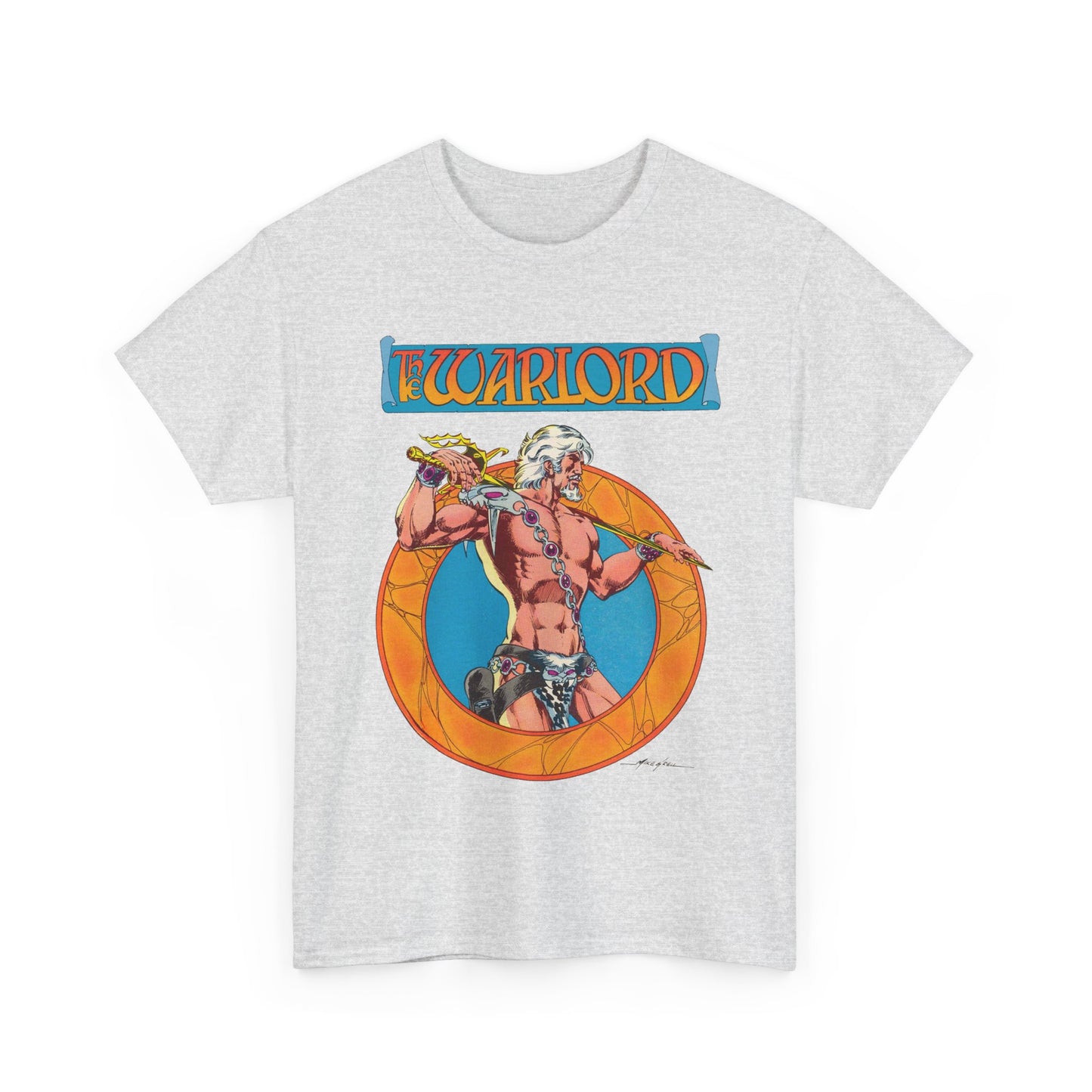 Warlord T-Shirt - Mike Grell Art - Skartaris - Travis Morgan - DC Comics 1970s Sword & Sorcery Series