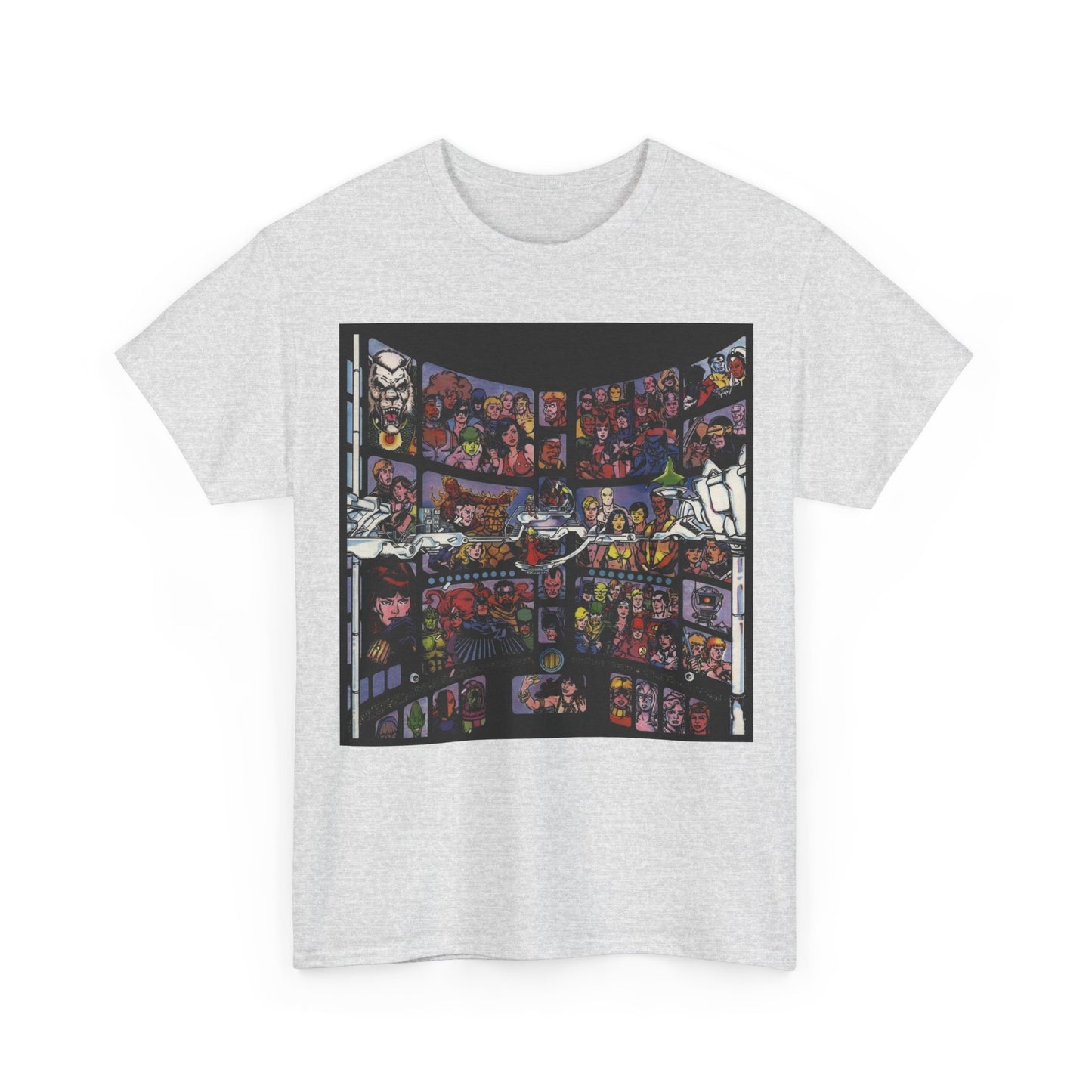 Focus on George Perez T-Shirt - Monitor, New Teen Titans, Avengers, Fantastic Four - DC & Marvel Comics - Note: Black Tee is a Negative Space Piece and is Borderless