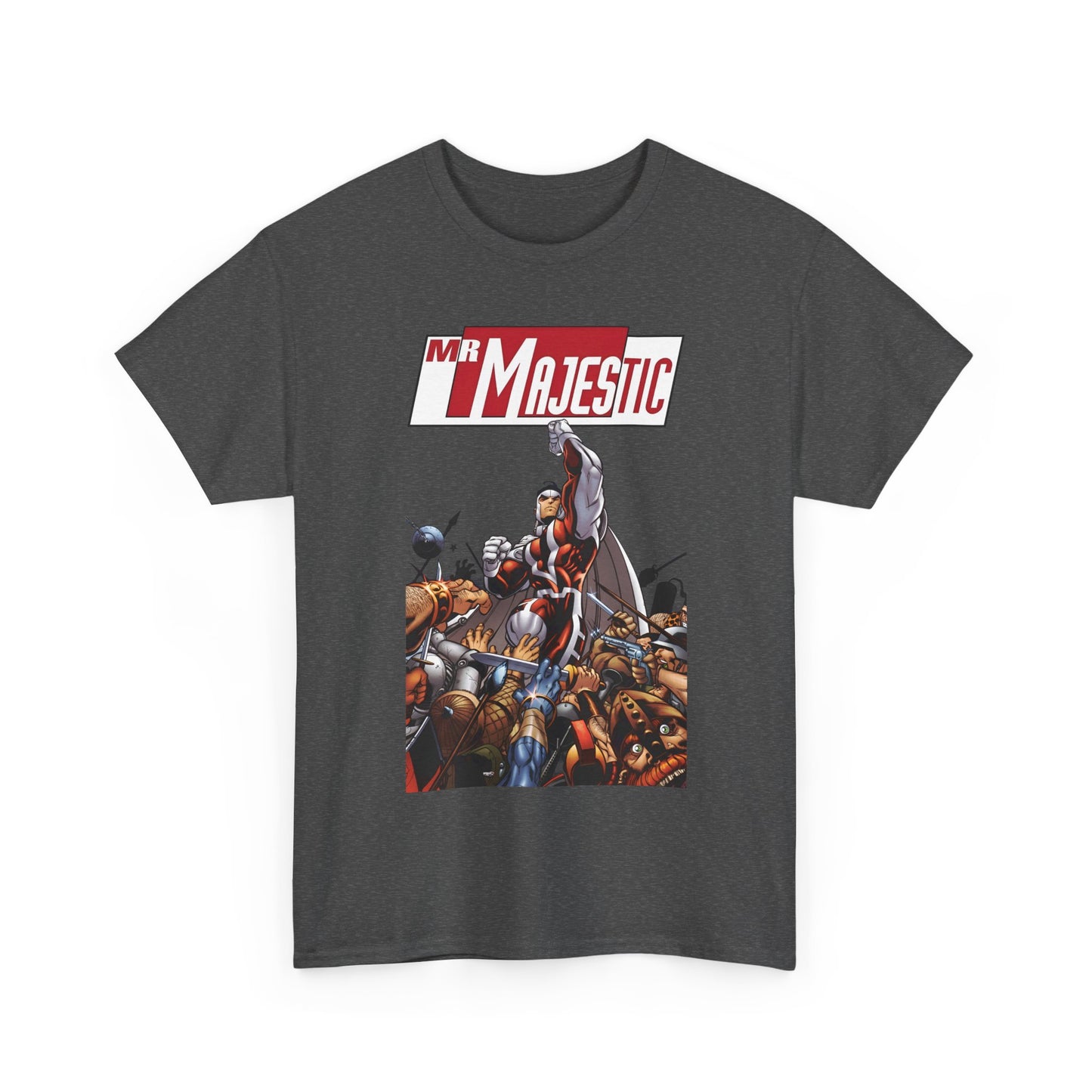 Mr. Majestic T-Shirt - Ed McGuiness Art - Flying Above His Attackers - DC/Wildstorm Comics