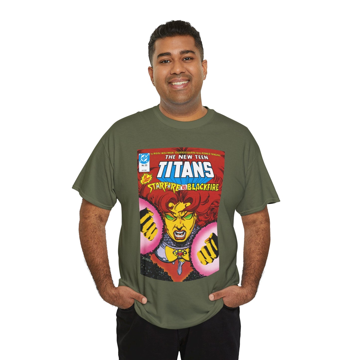 Starfire T-Shirt - George Perez Art - New Teen Titans #23 Cover - DC Comics