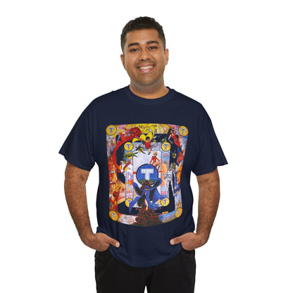 New Teen Titans Poster T-Shirt - George Perez Art - Cyborg, Raven, Robin, Terra, Wonder Girl, Changeling, Kid Flash, Deathstroke, Blackfire - DC Comics
