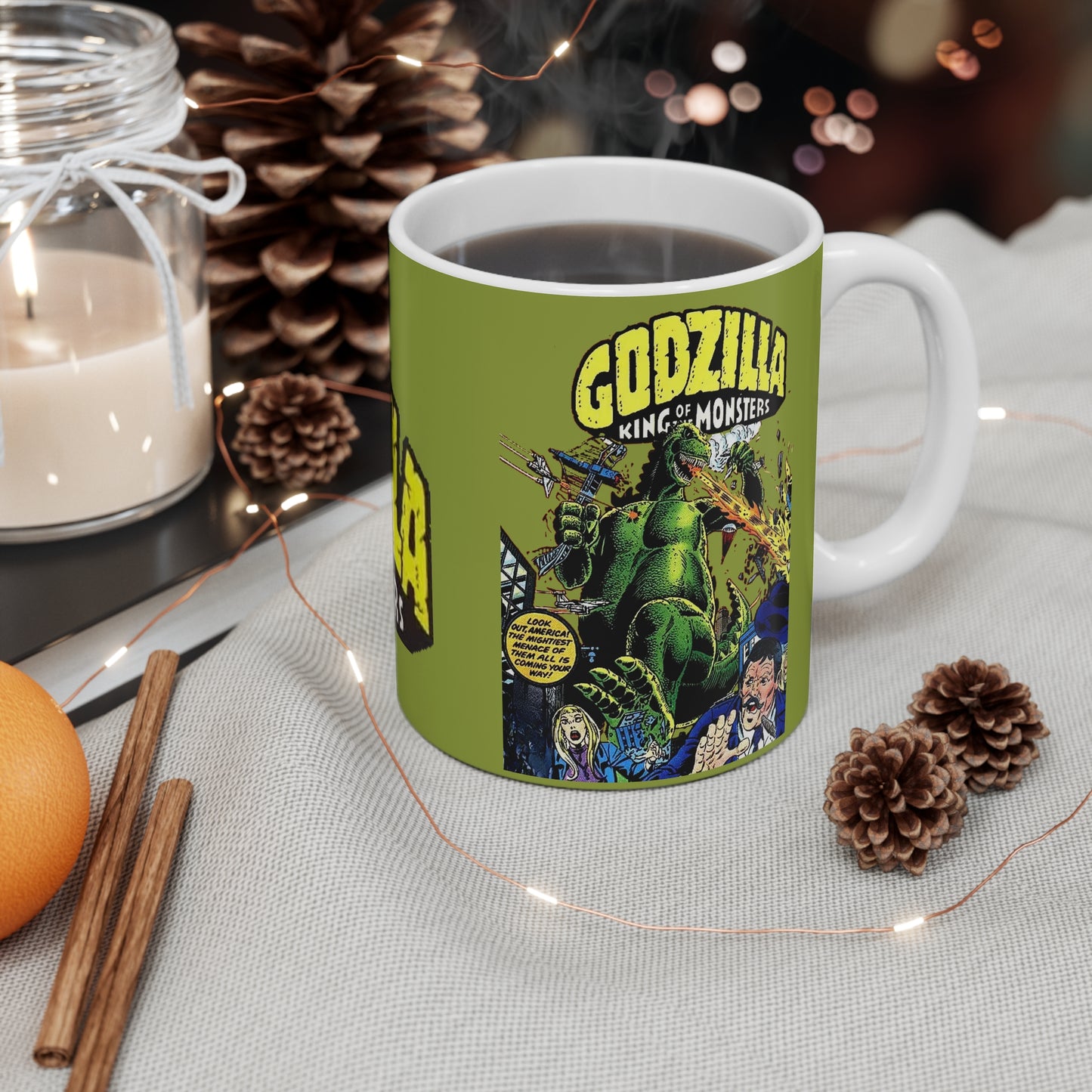 Godzilla Coffee Mug, 11oz - Marvel Comics Retro Art - King of the Monsters