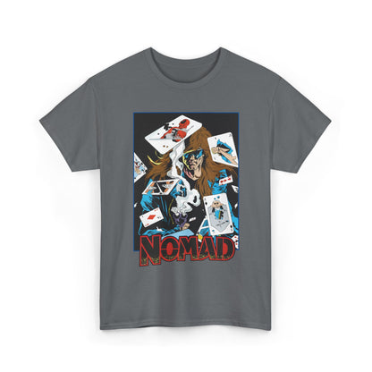 Nomad T-Shirt - S. Clarke Hawbaker, Mark McKenna Art - Jack Monroe - Playing Cards with Deadpool & Bushwacker - Marvel Comics