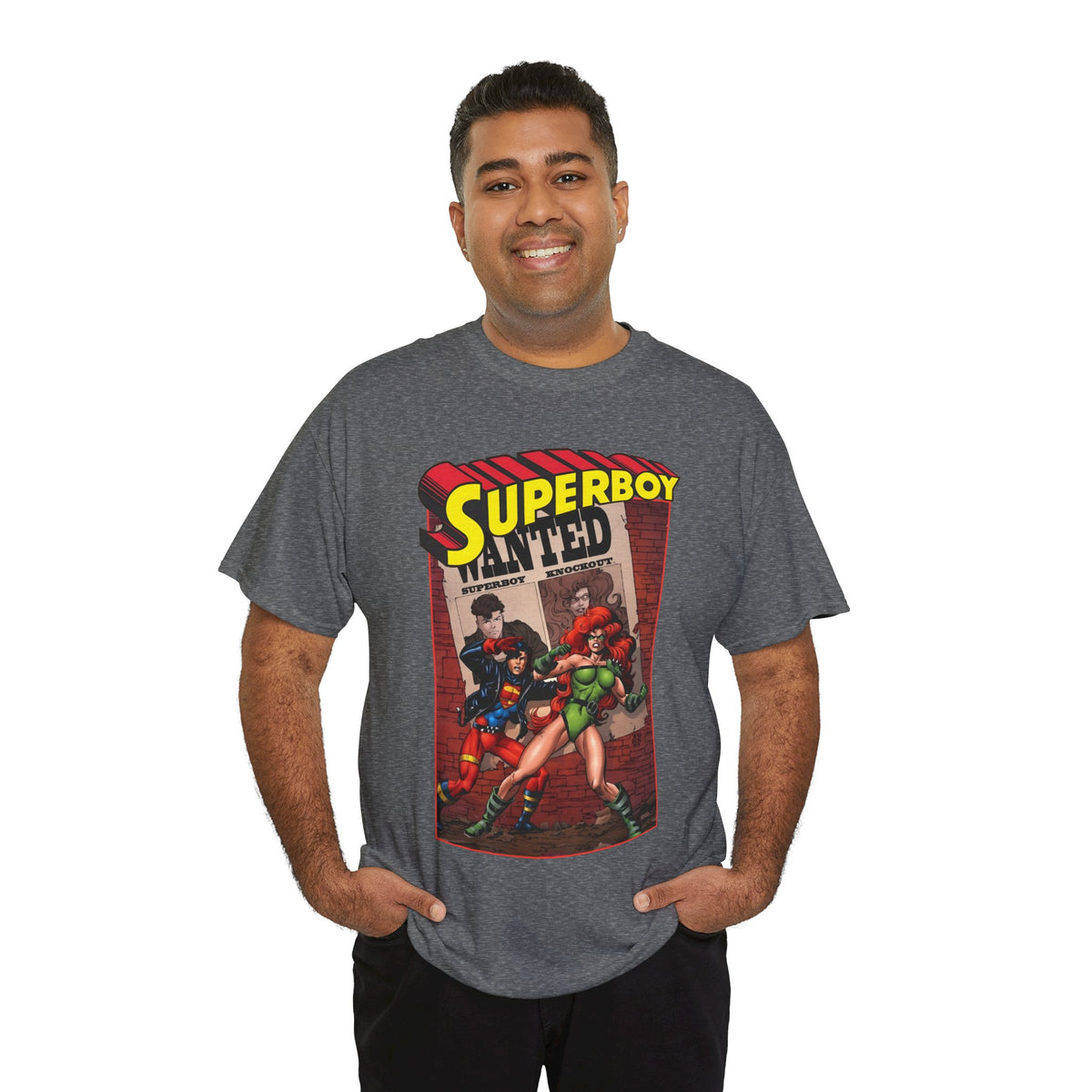 Superboy T-Shirt - Tom Grummett Art - Knockout - DC Comics