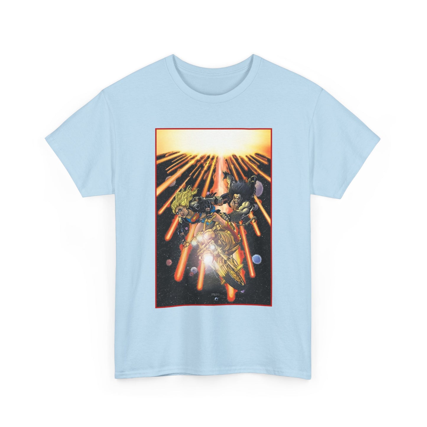 Supergirl & Lobo T-Shirt - George Perez Art - Brave and the Bold #4 Cover Art - 2026 Movie with Milly Alcock and Jason Momoa - DC Comics