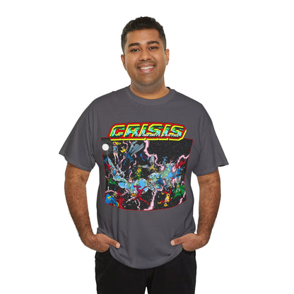 Crisis on Infinite Earths T-Shirt - George Perez Art - #1 Cover, First Issue - Harbinger, Pariah, Obsidian, Firestorm - DC Comics