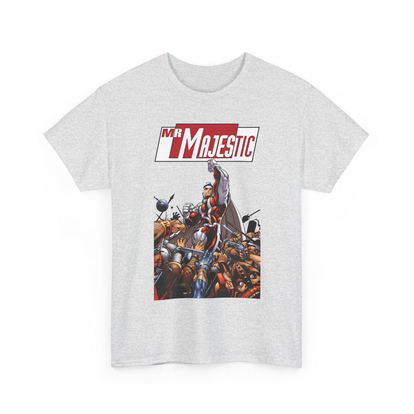 Mr. Majestic T-Shirt - Ed McGuiness Art - Flying Above His Attackers - DC/Wildstorm Comics