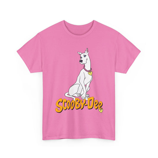 Pink t-shirt with an image of Scooby Doo's cousin Scooby Dee, from Hanna-Barbera